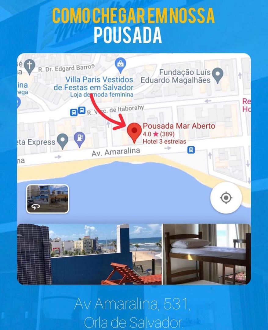 Pousada Mar Aberto Salvador da Bahia Dış mekan fotoğraf